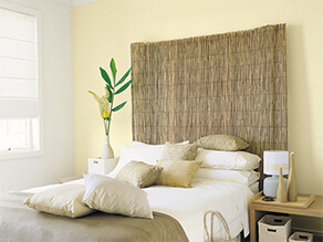Light yellow feature wall project